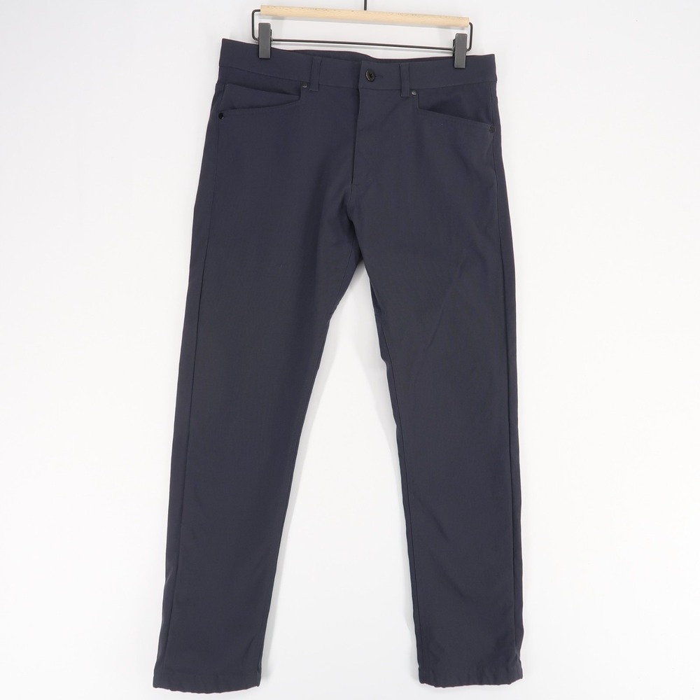Western Rise AT Pant Mens 32 Navy Blue Slim‎ Fit Stretch Performance Nylon Chino